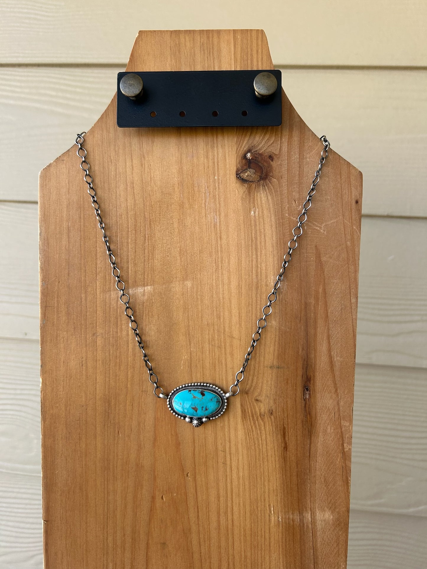 Turquoise Livingston Oval Detail Necklace - 18" - MULTIPLE OPTIONS