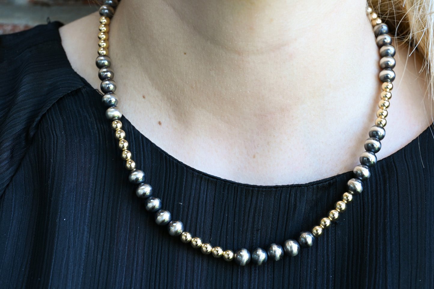 The Cinco Mixed Metal Necklace - 17.5"