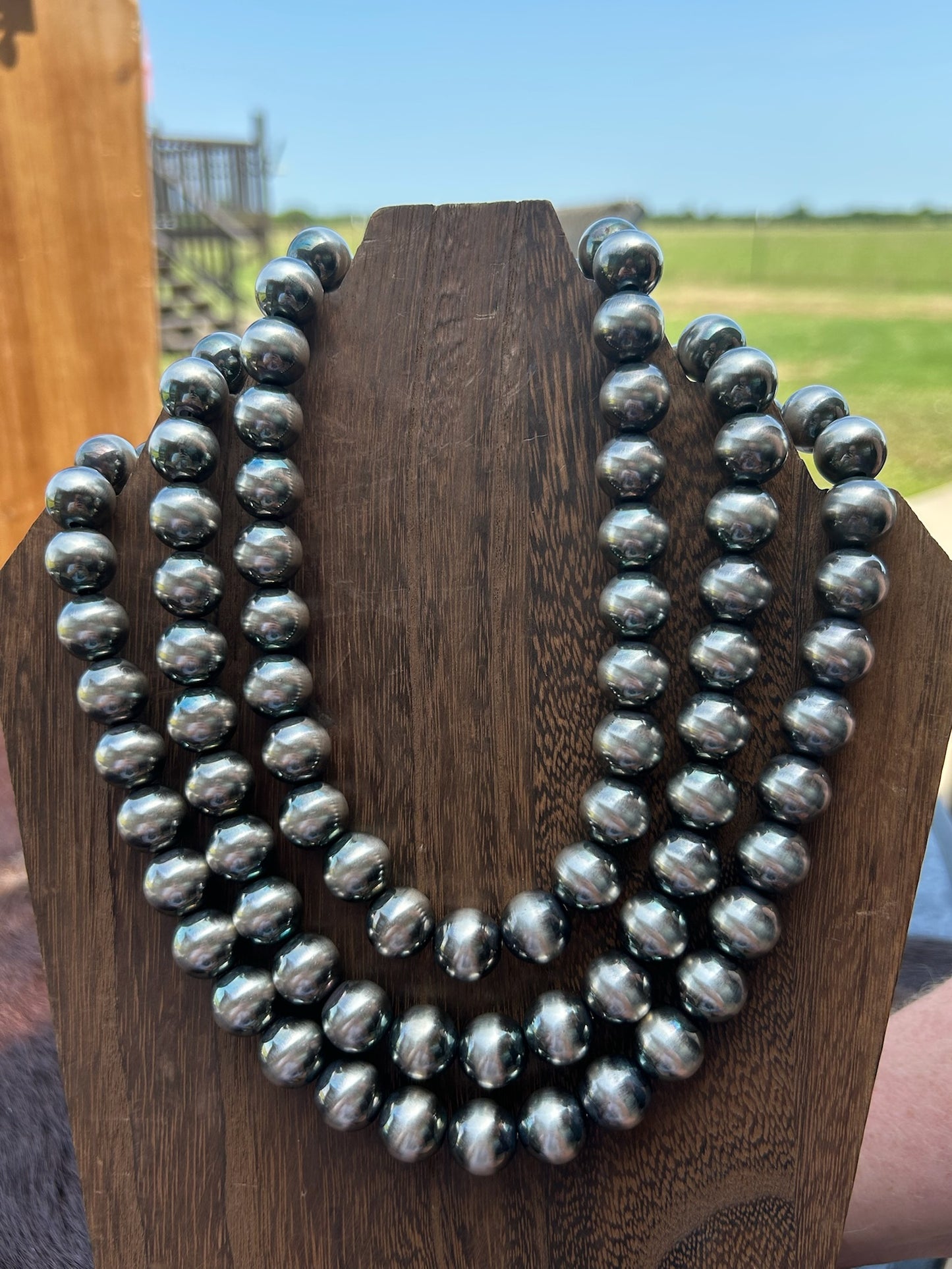 20" 14mm Sterling Silver Pearl Necklace