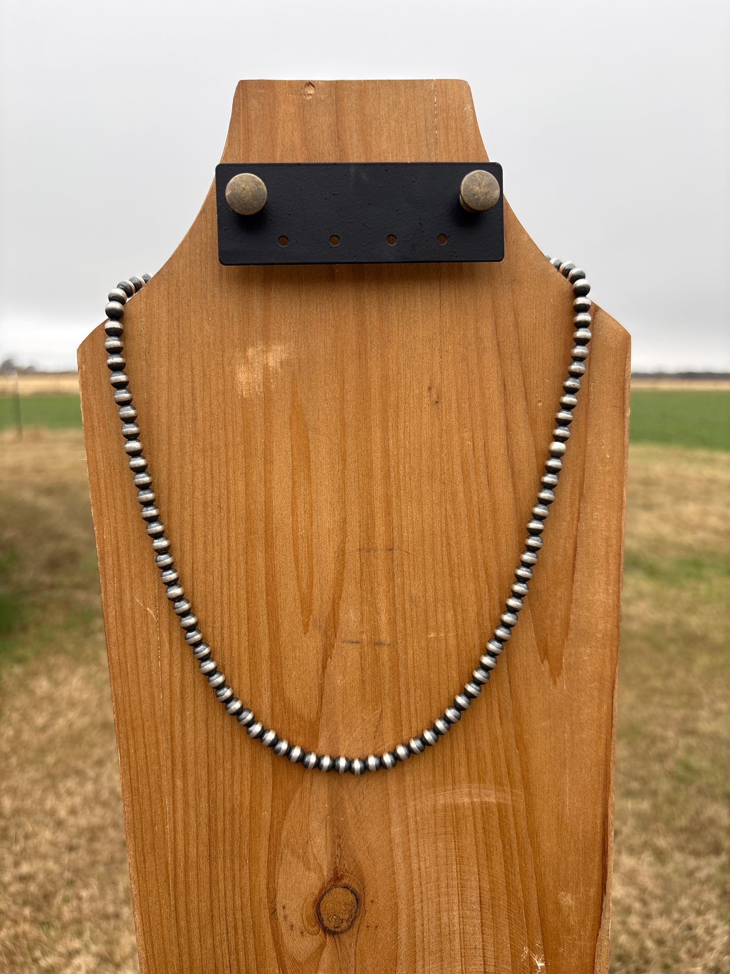 22" 6mm Sterling Silver Pearl Necklace