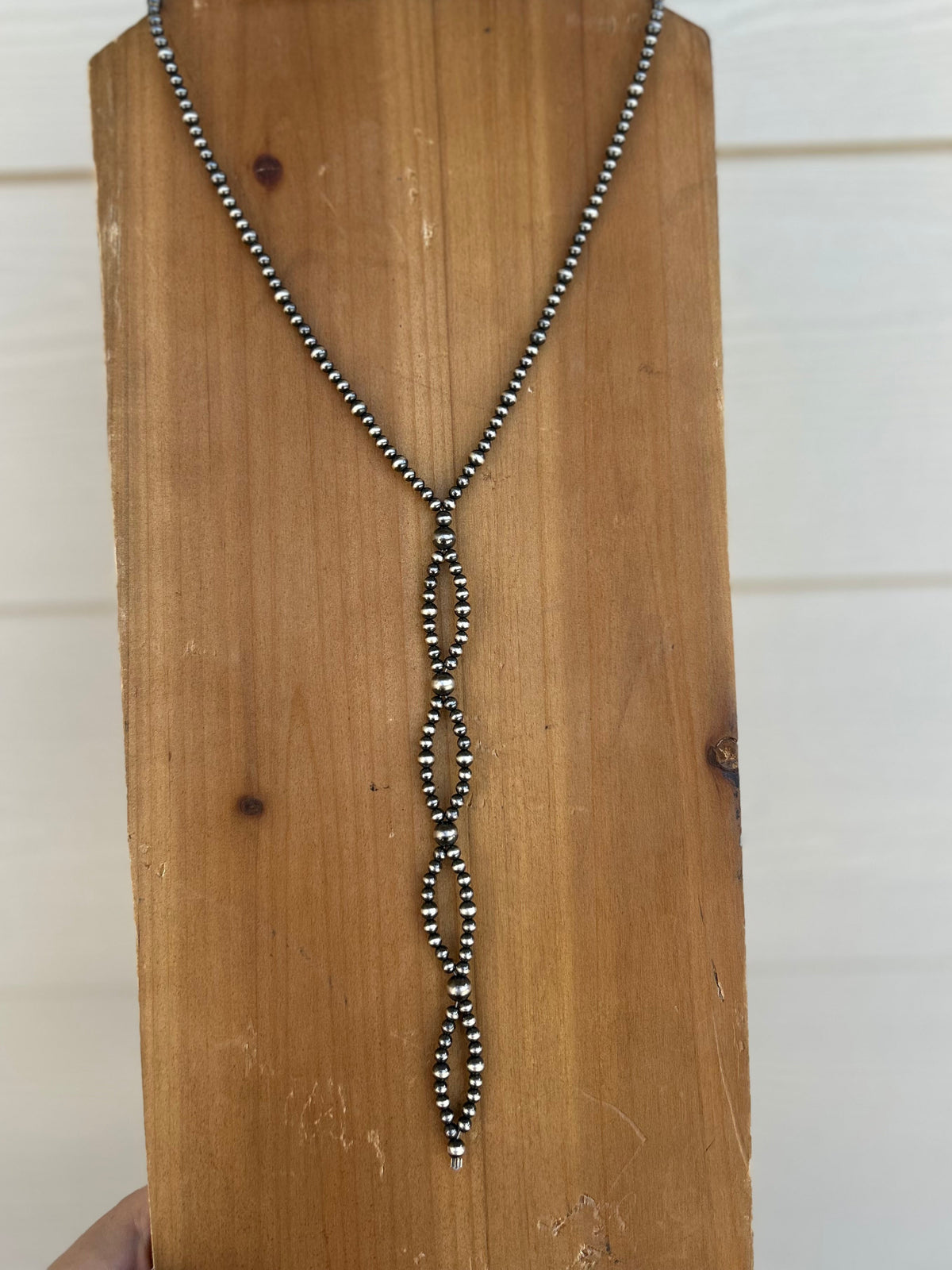 Bubble Sterling Silver Lariat - 20"