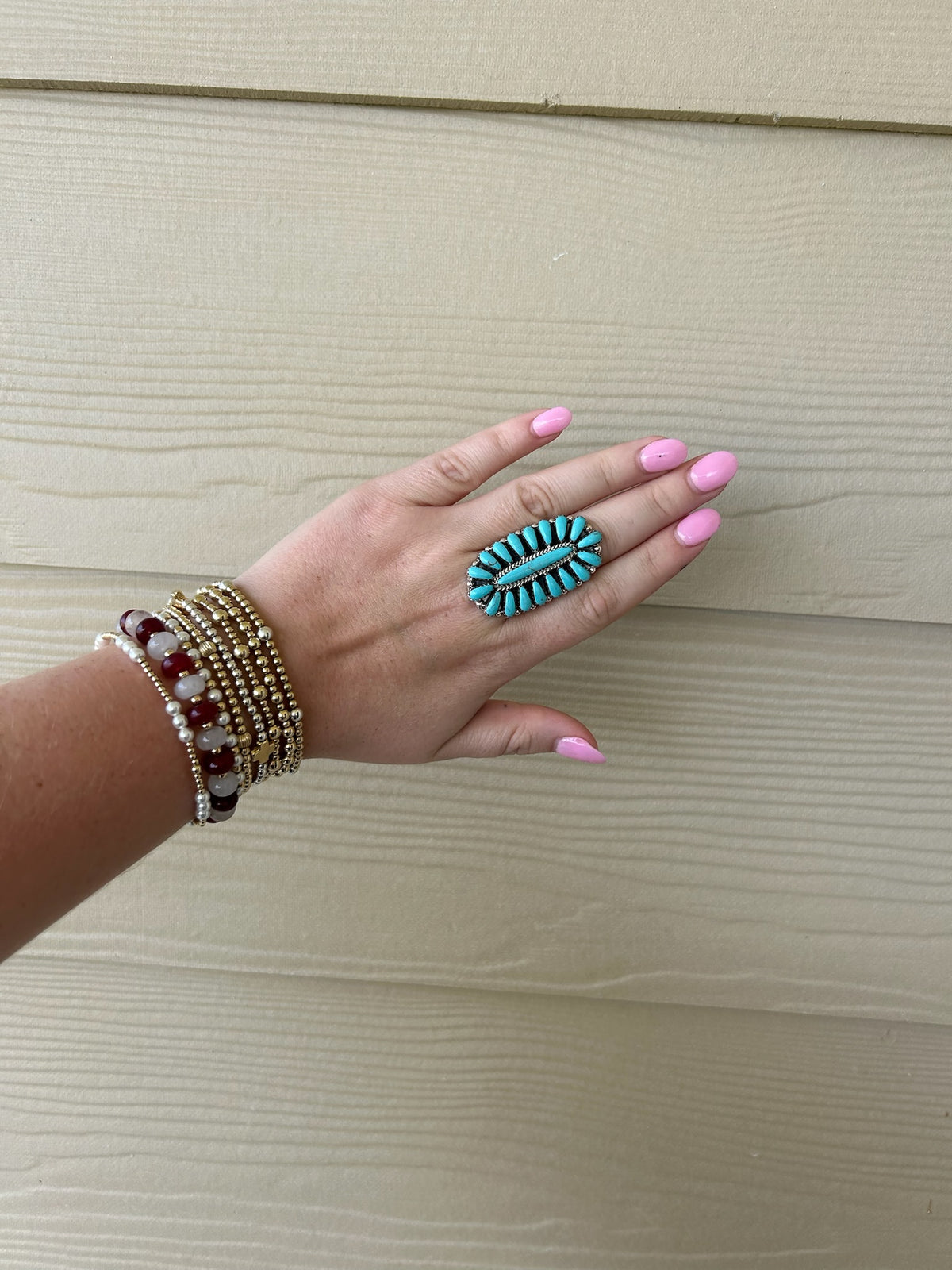 The Cam Turquoise Cluster Ring - MULTIPLE SIZES