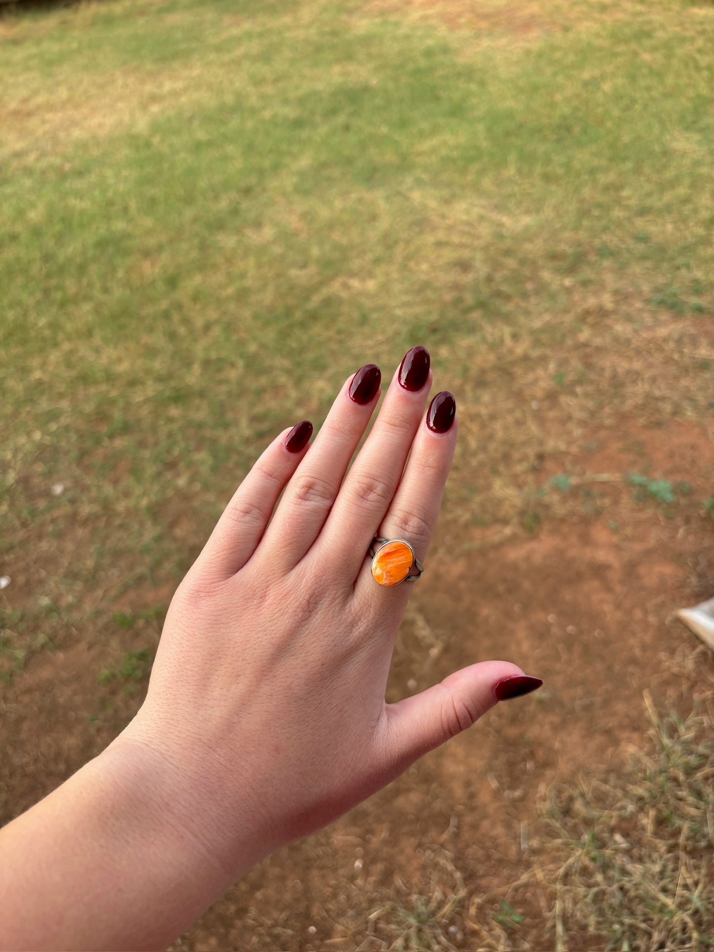 Orange Spiny Medium Single Stone Ring - MULTIPLE OPTIONS