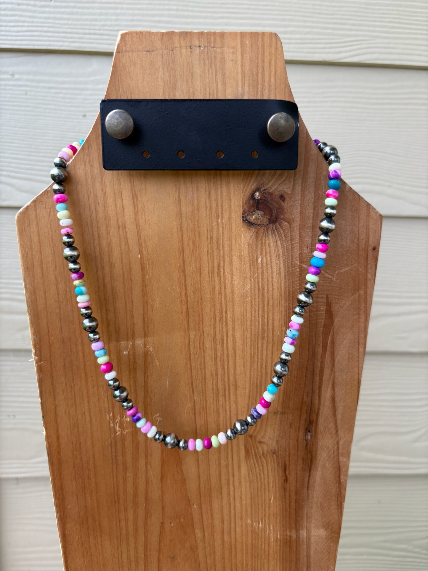 Sprinkle Rondelle with Variated Sterling Pearls - 20"