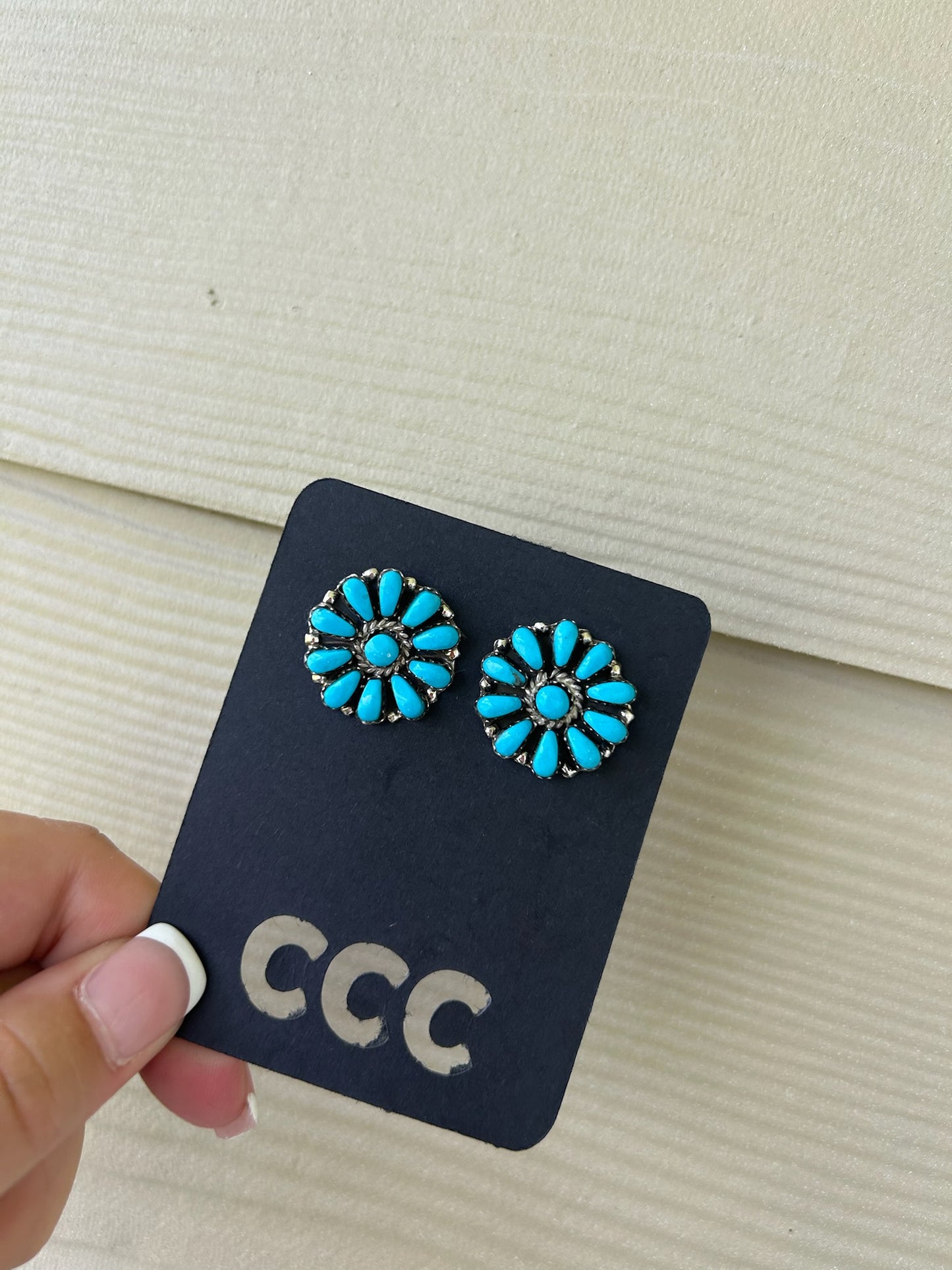Turquoise Medium Flower Cluster Earrings