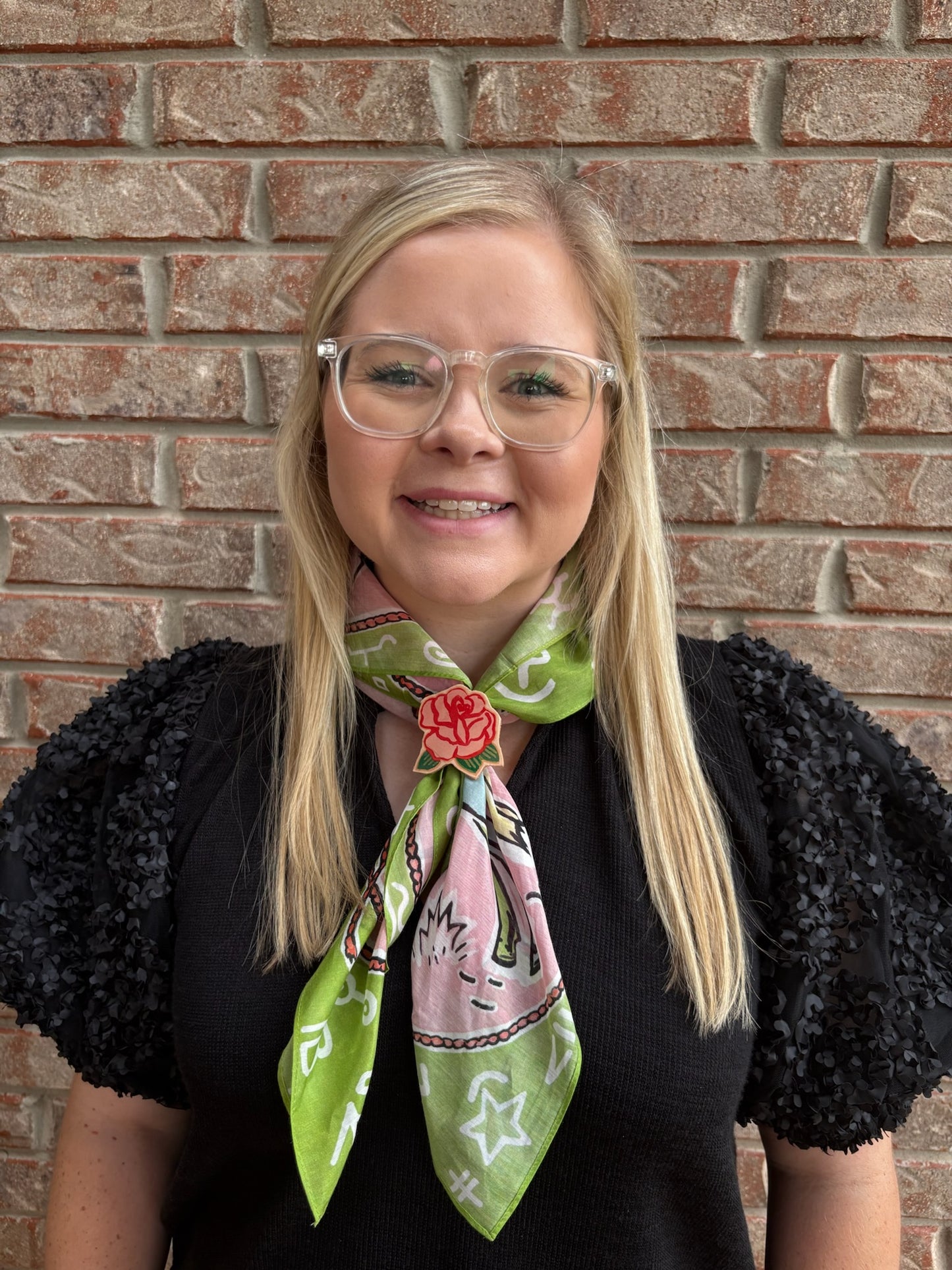 Pink Rose Scarf Slide