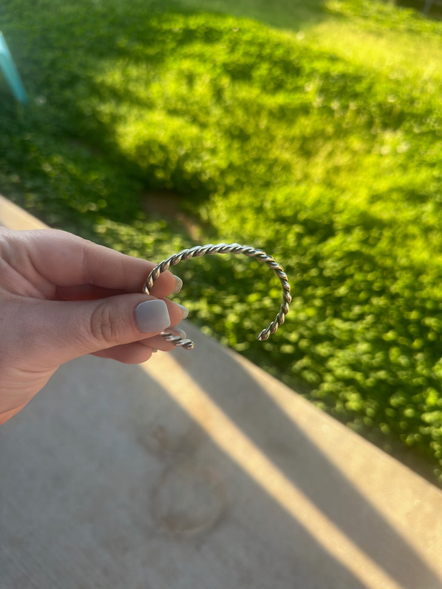 Twisted Sterling Mens Cuff
