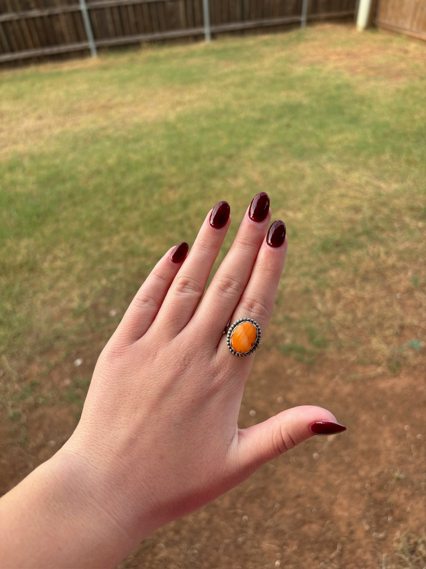 Orange Spiny Medium Single Stone Ring - MULTIPLE OPTIONS