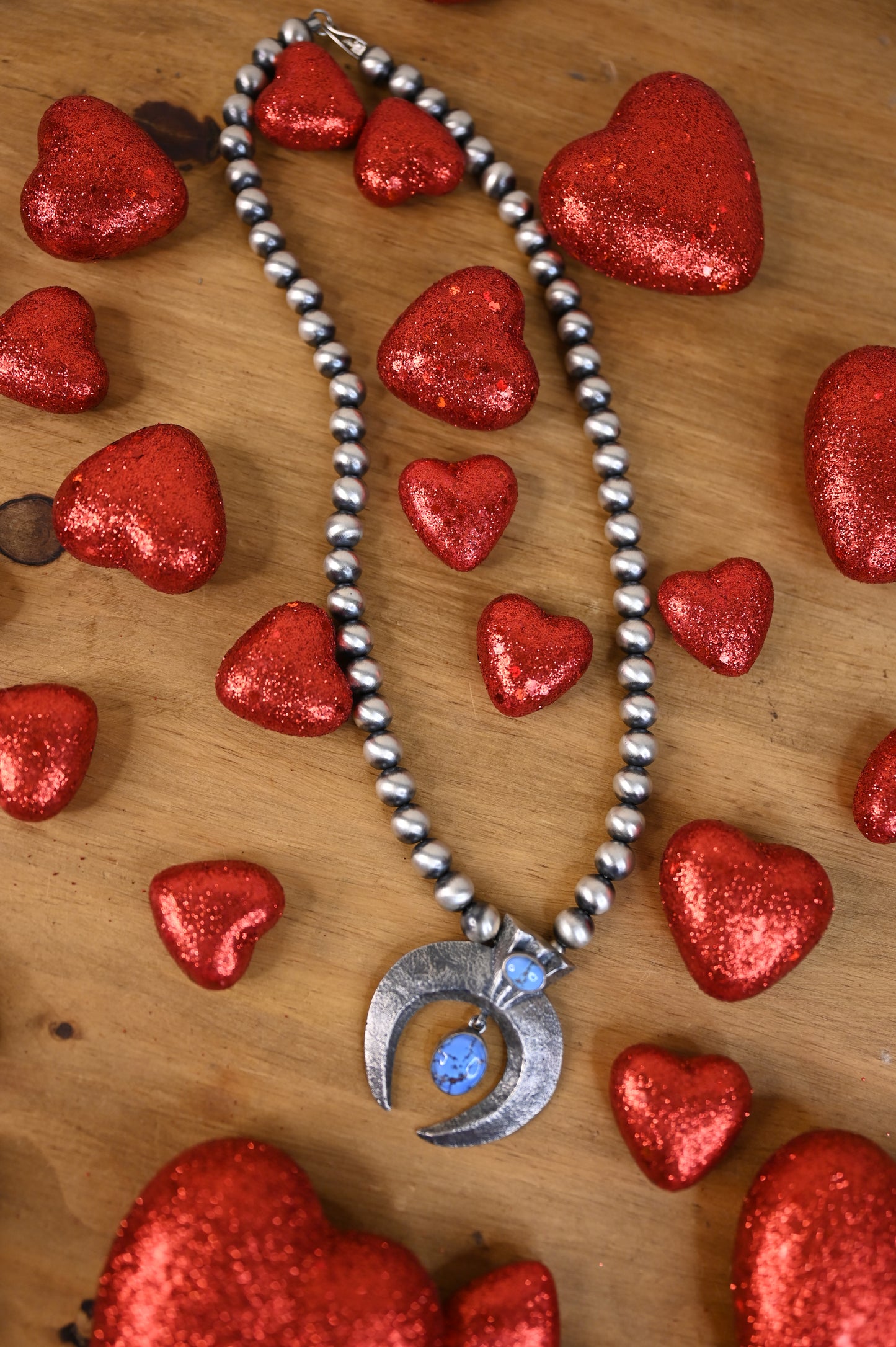 22" 10mm Sterling Silver Pearls with Golden Hills Naja