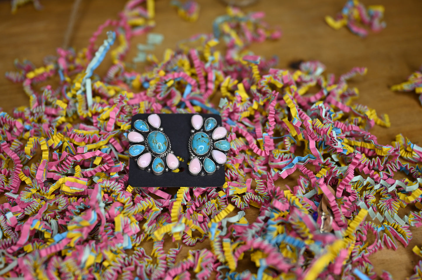 Cotton Candy Large 1/2 Cluster Earrings