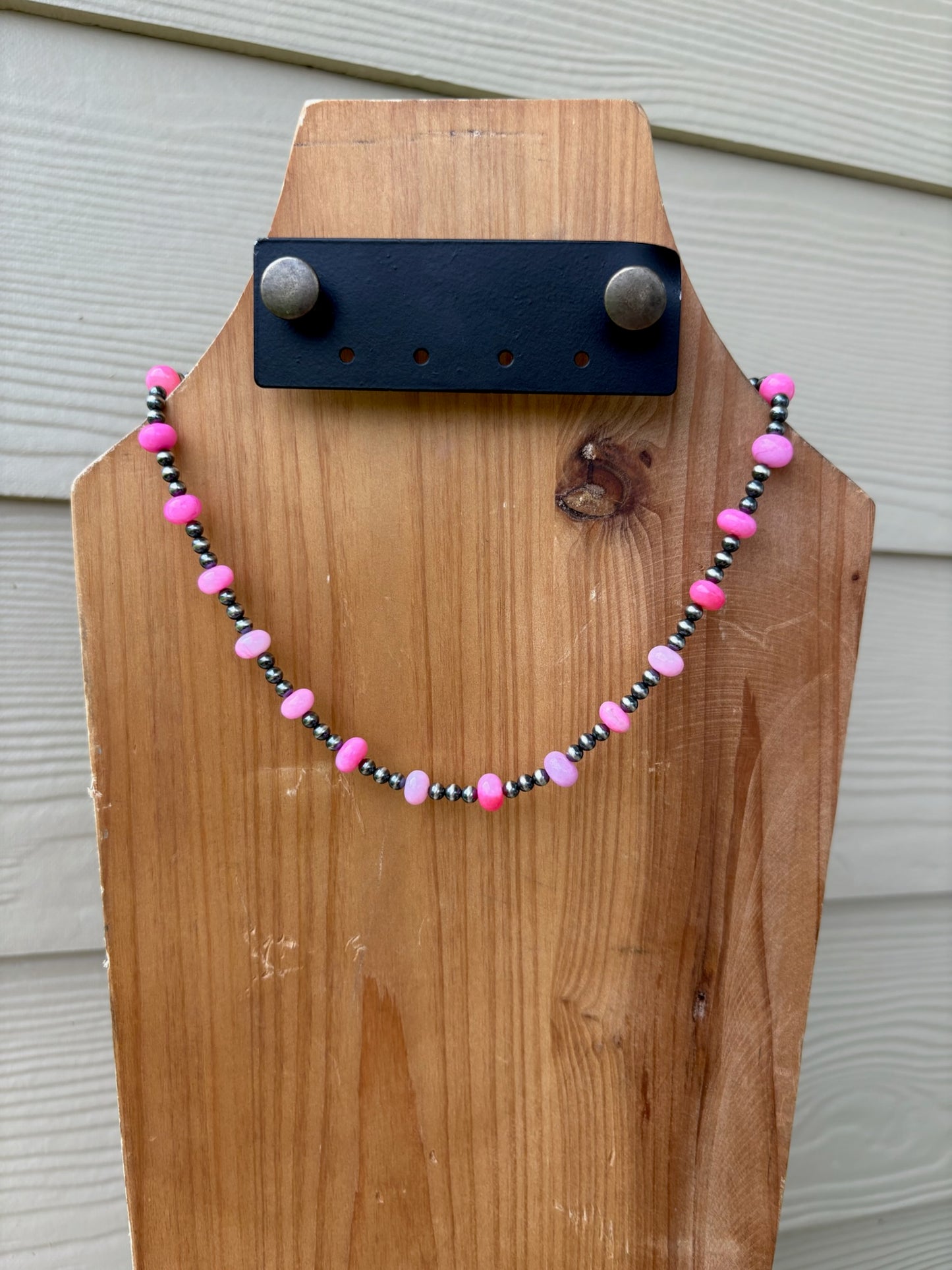 The Elle Woods Pink with 4mm Necklace - 16"
