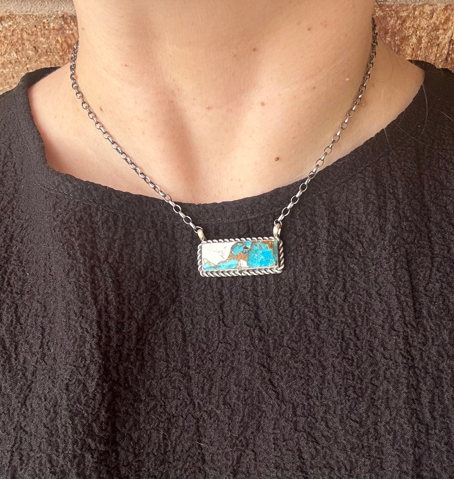 Kingman Krush Rope Bar Necklace - 16"