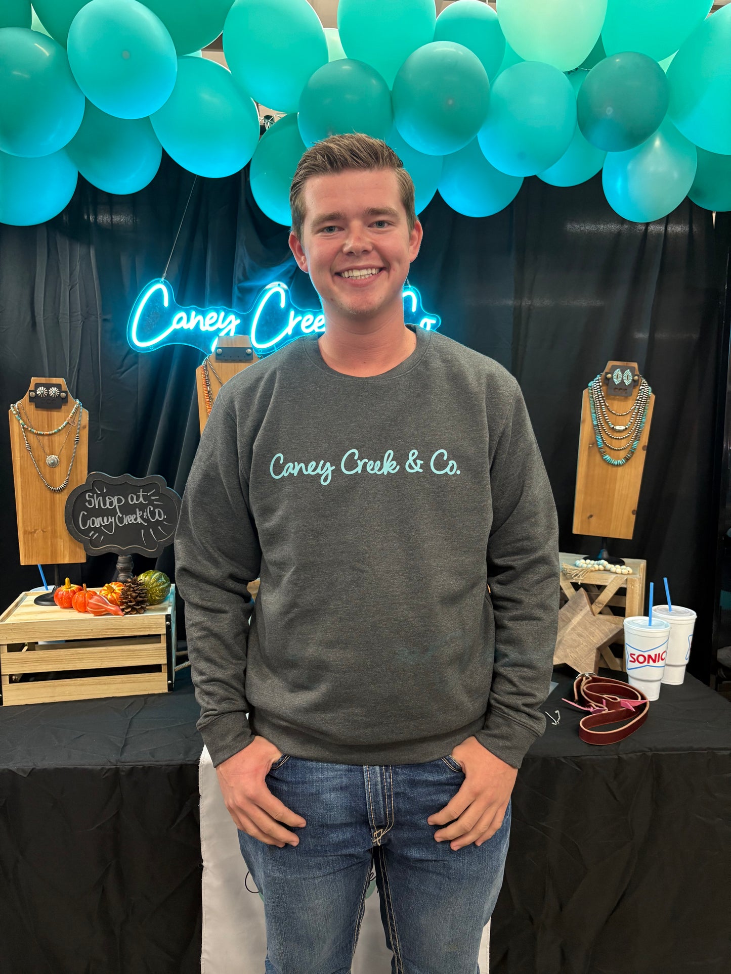 Caney Creek Gray Crewneck