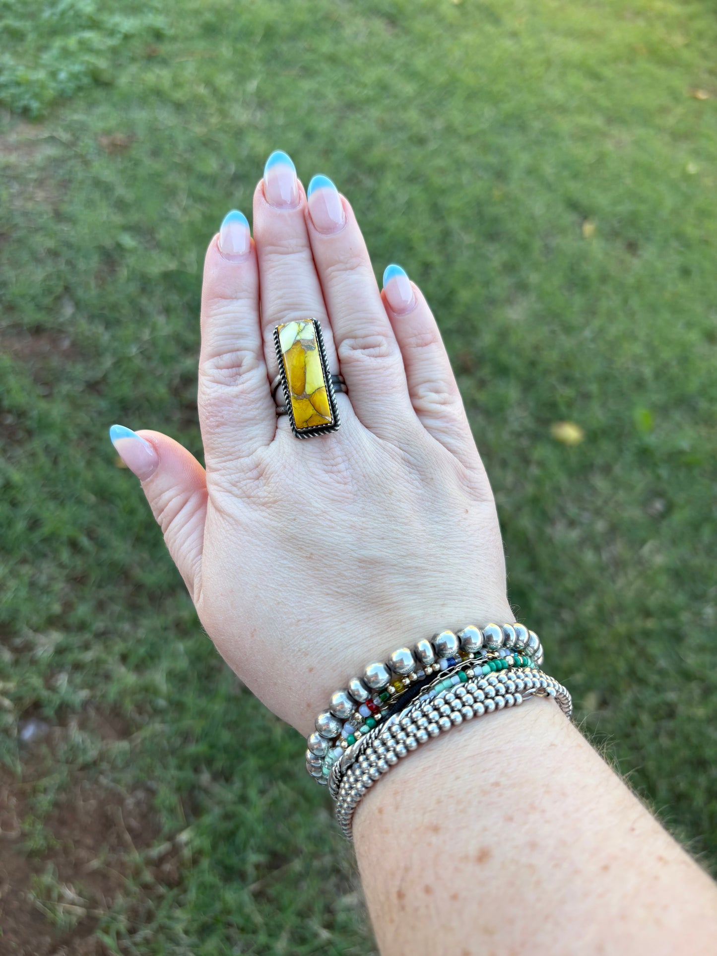 Honey Dahlia Adjustable Ring