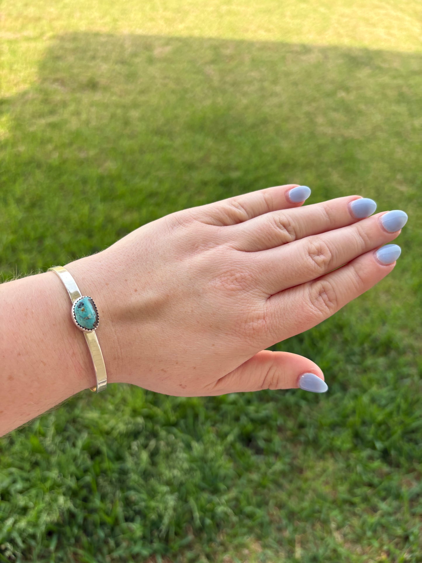 Kingman Turquoise Oblong Smooth Band Cuff