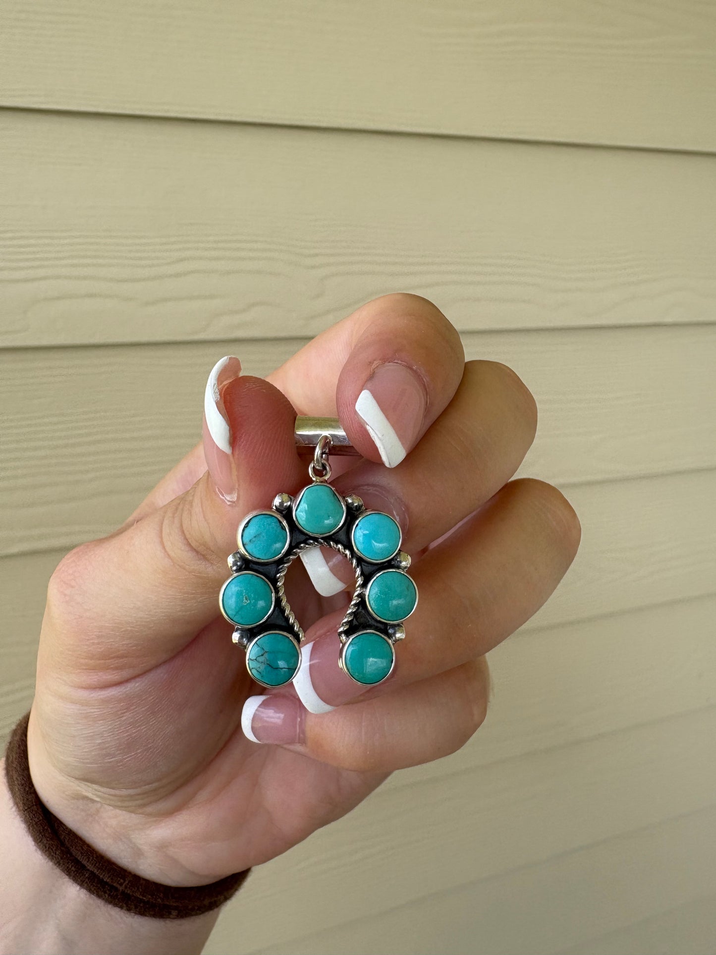 Turquoise 7-Stone Mini Naja Pendant