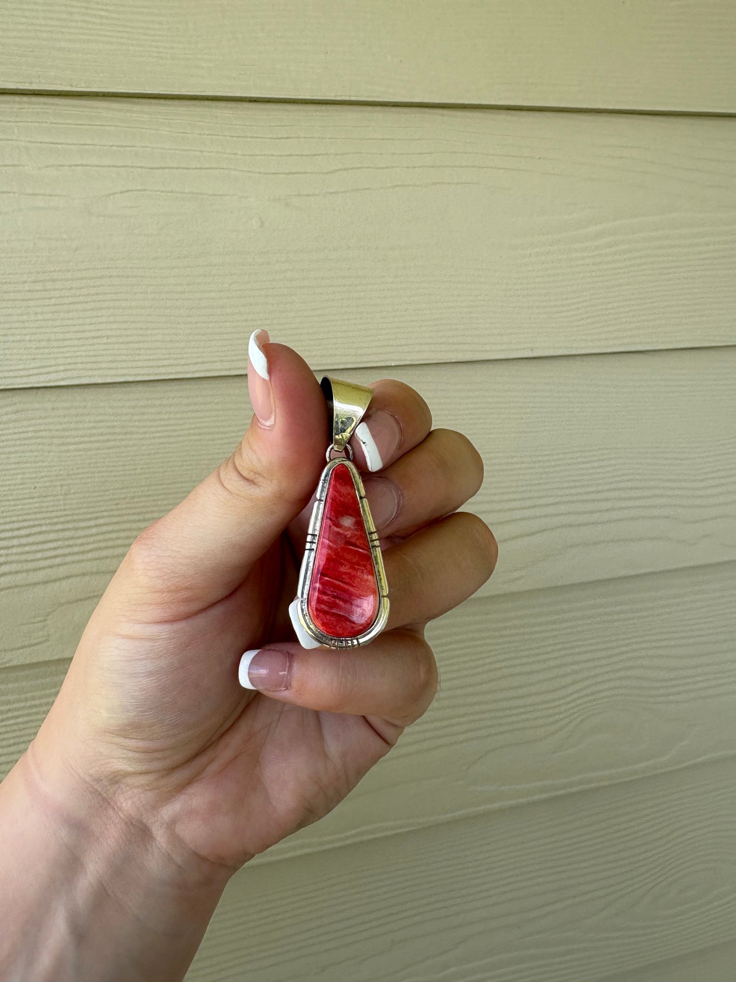 Natural Spiny Medium Teardrop Pendant