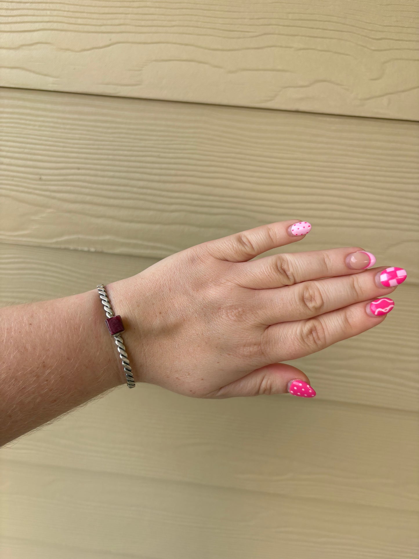 Purple Spiny Square Cuff with Twisted Band
