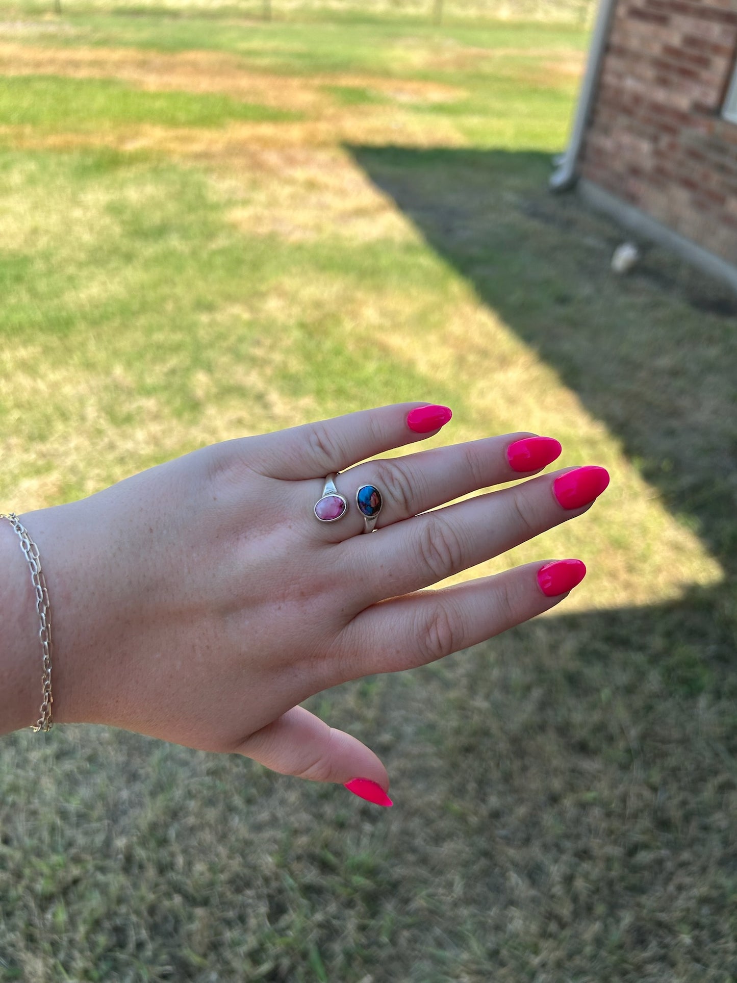 Dahlia 2-Stone Adjustable Ring