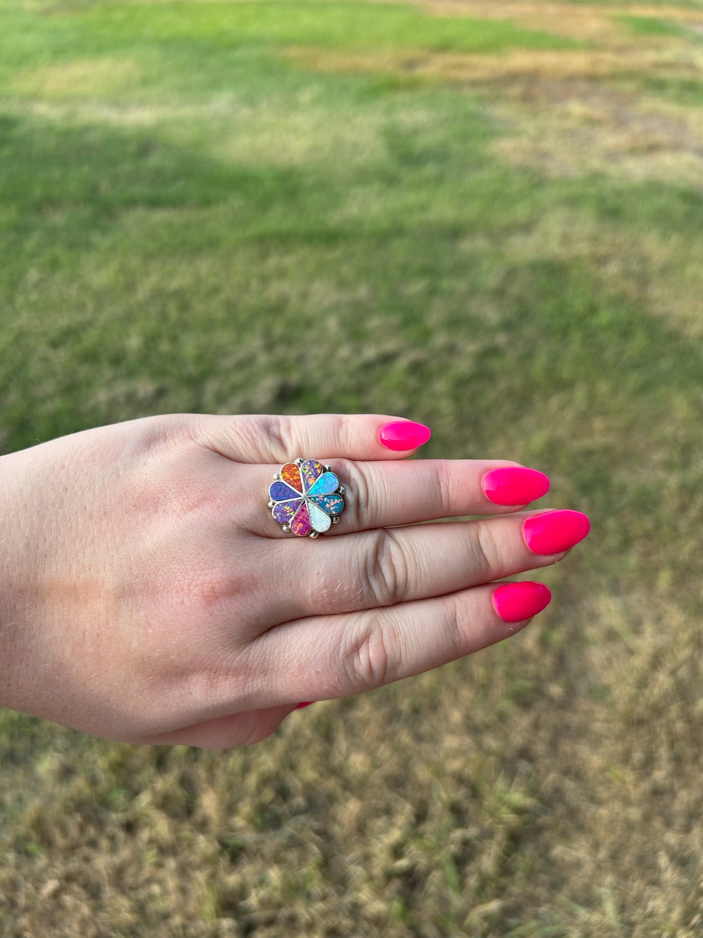 Multi-Opal Pinwheel Ring - MULTIPLE SIZES