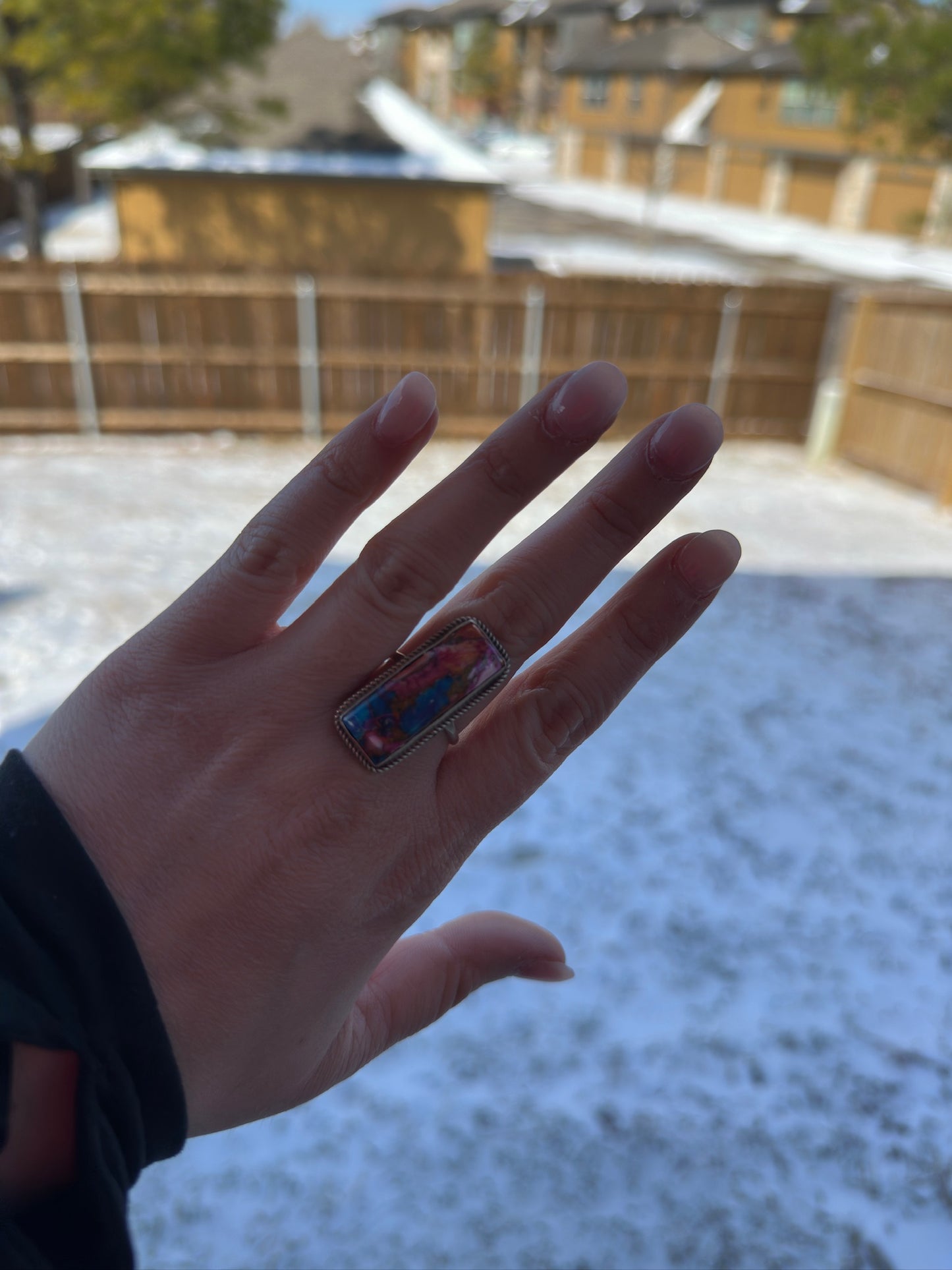 Dahlia Rectangle Ring - Size 8.5