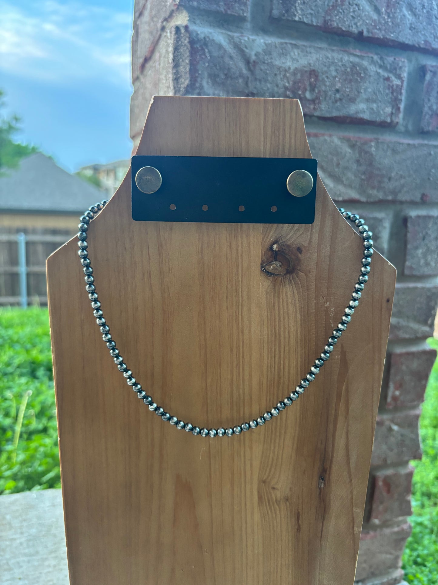 18" 5mm Sterling Silver Pearl Necklace