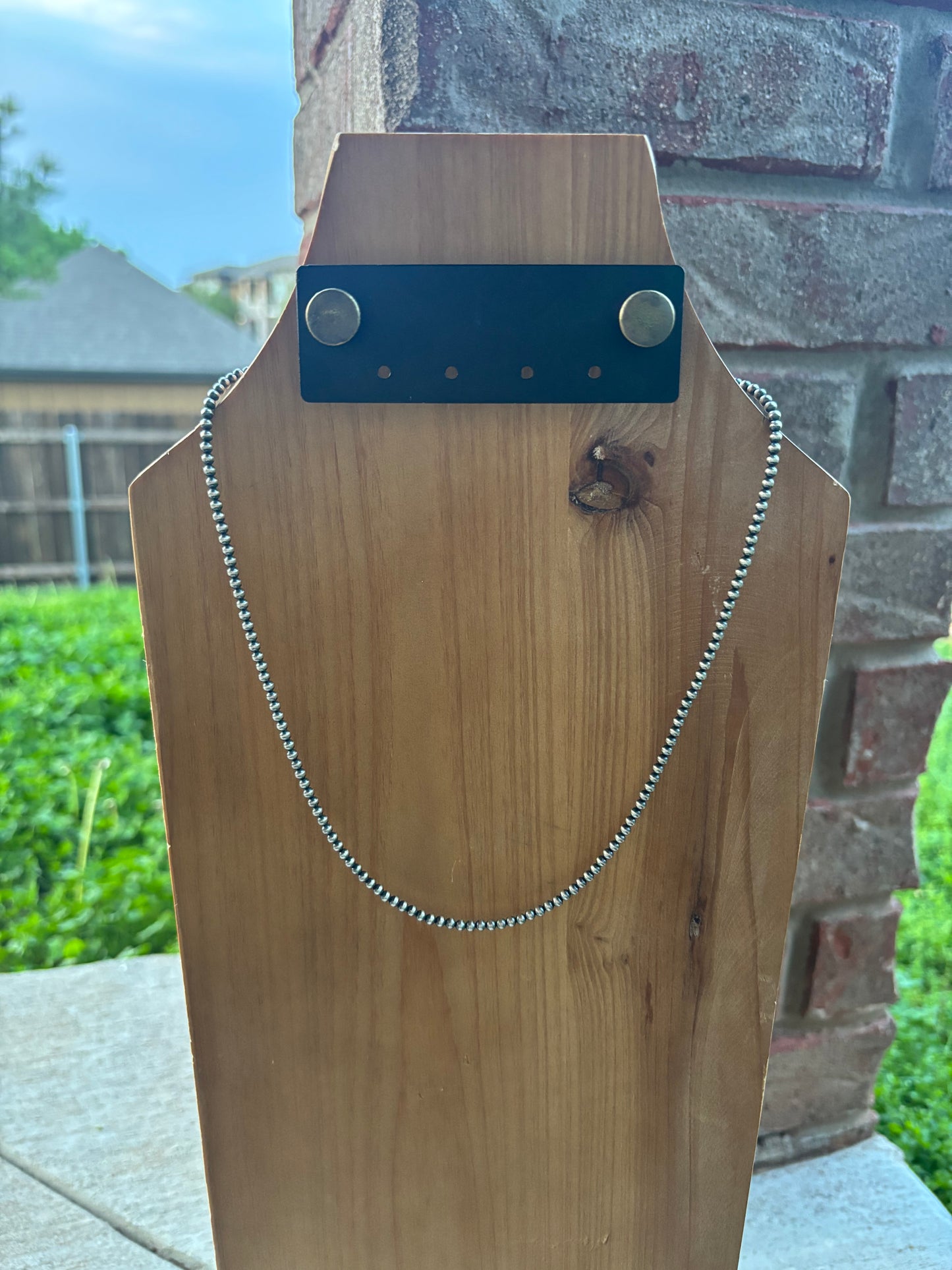 20" 3mm Sterling Silver Pearl Necklace