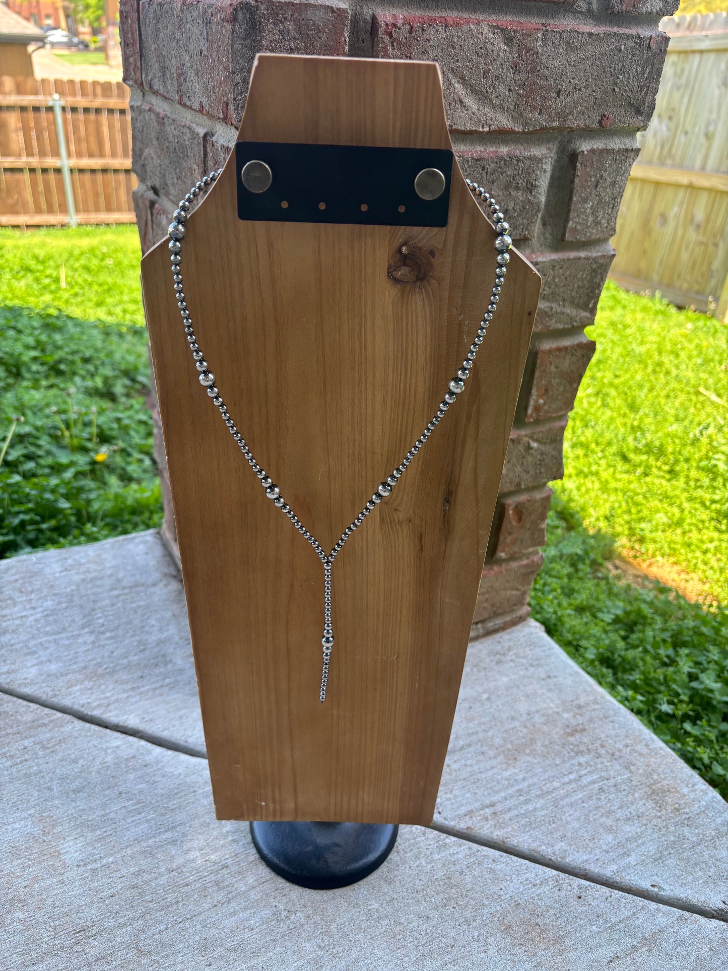 20" 4-8mm Lariat Necklace