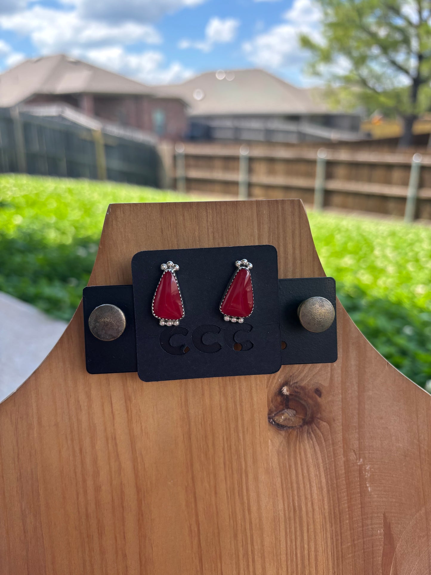Rosarita Medium Triangle Studs