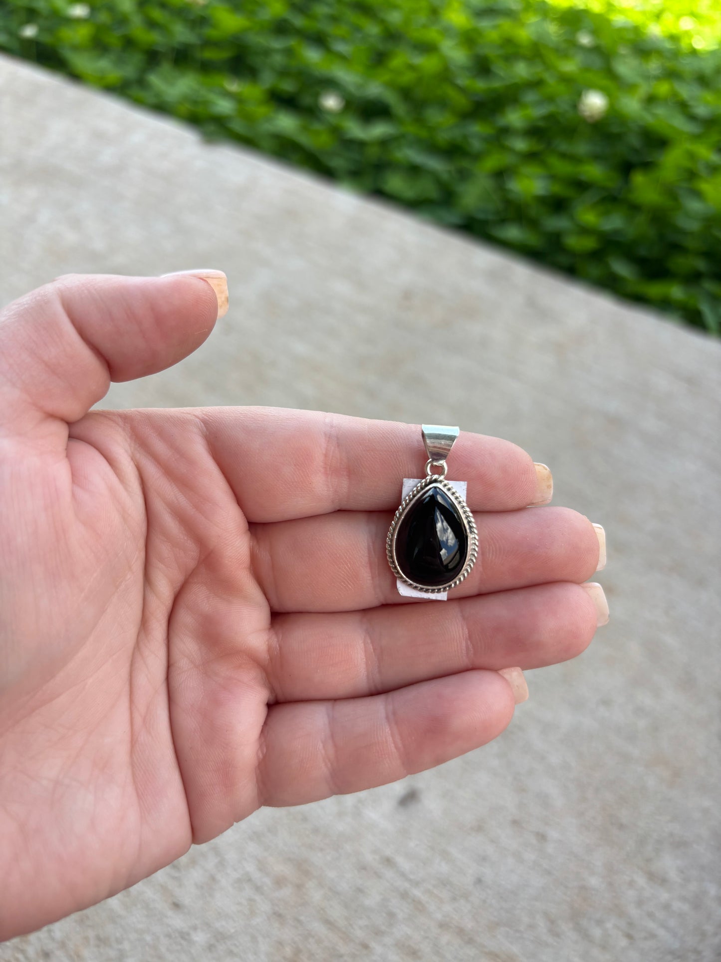 Black Onyx Mini Teardrop Pendant