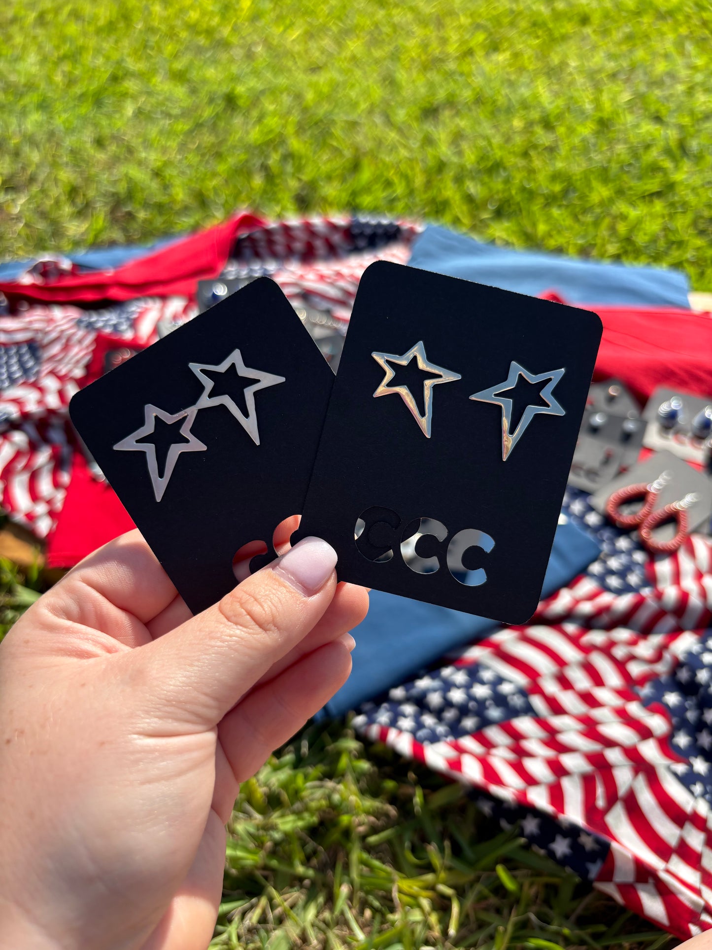 Sterling Open Star Earrings - MULTIPLE OPTIONS