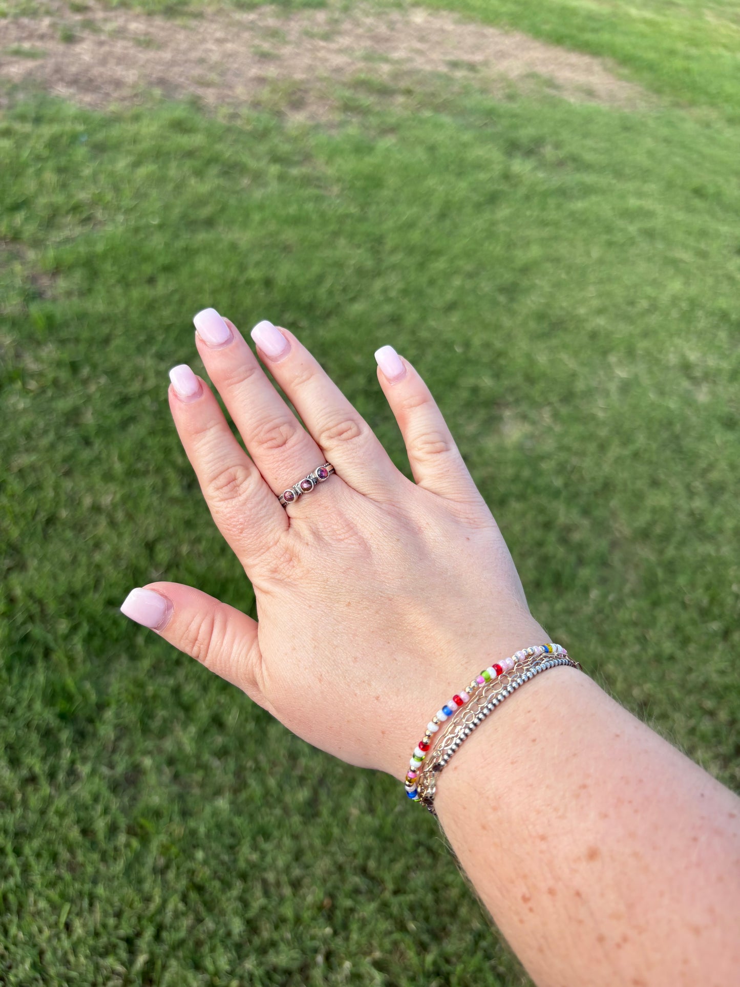 Dahlia 3-Stone Stacker Ring - MULTIPLE SIZES