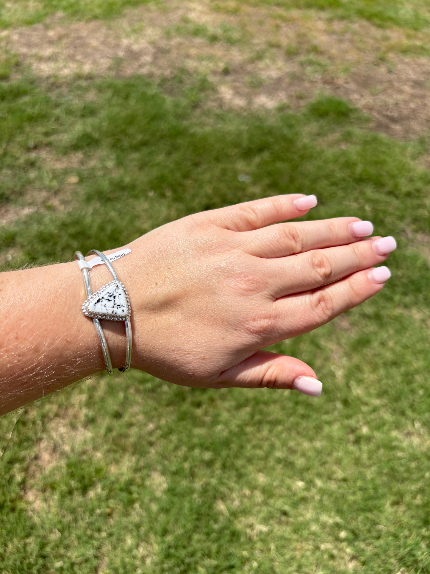 Magnesite Triangle Open Band Cuff