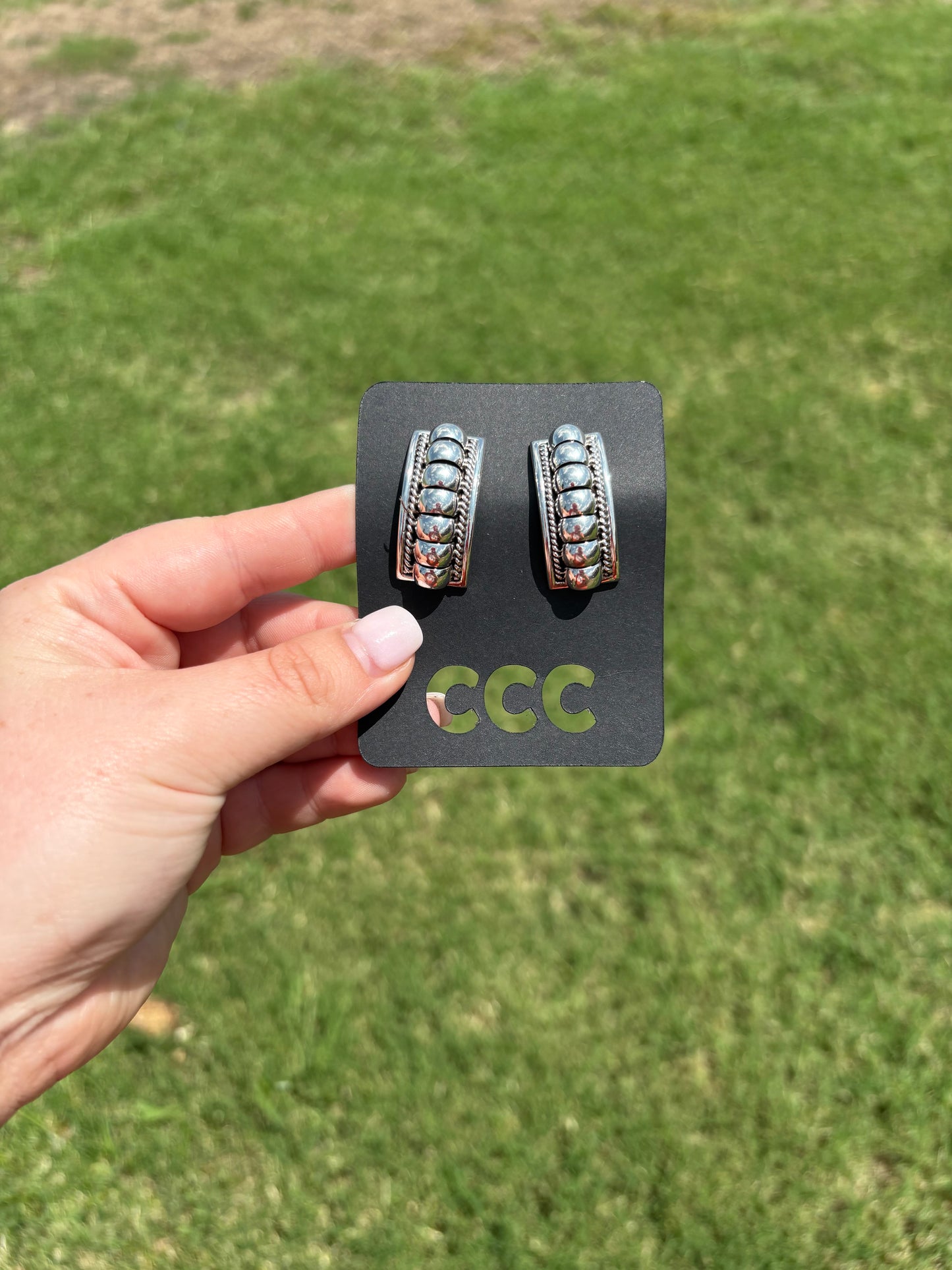 Sterling Silver Susie Half Hoop Earrings