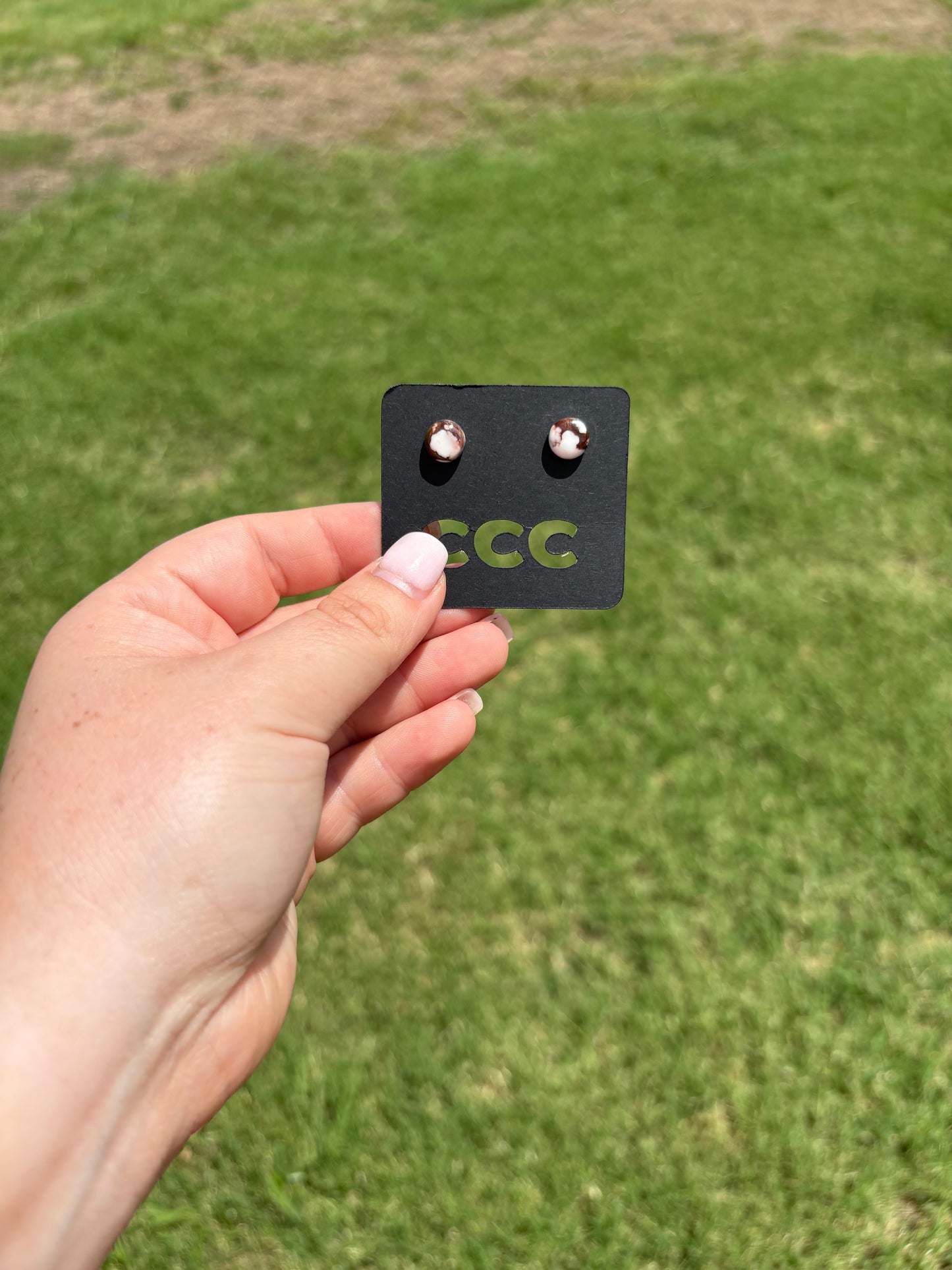 Wild Horse Small Simple Circle Studs