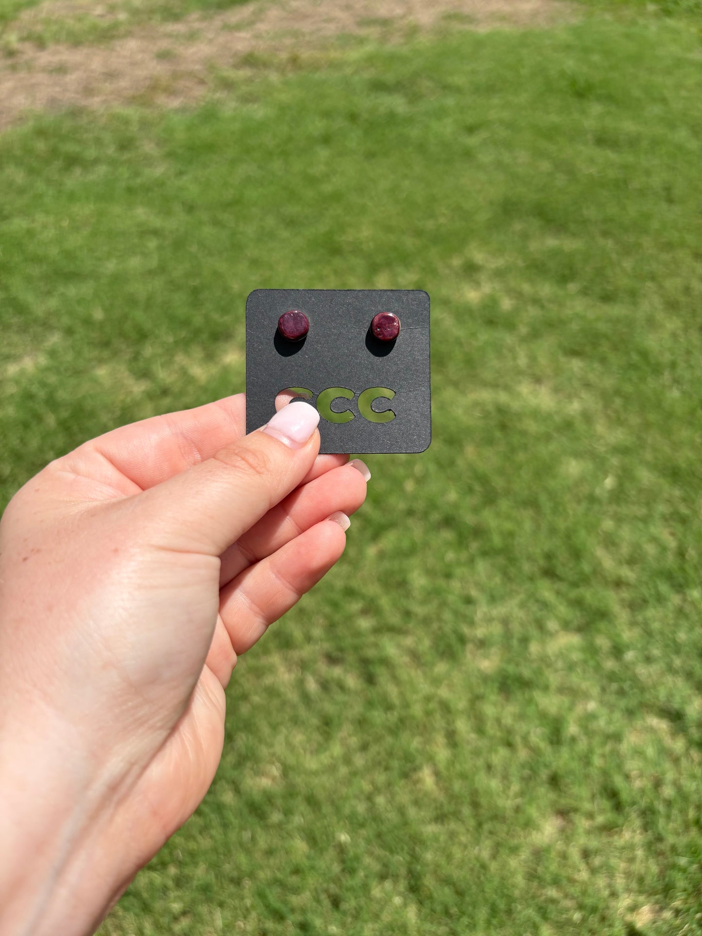 Purple Spiny Small Simple Circle Studs