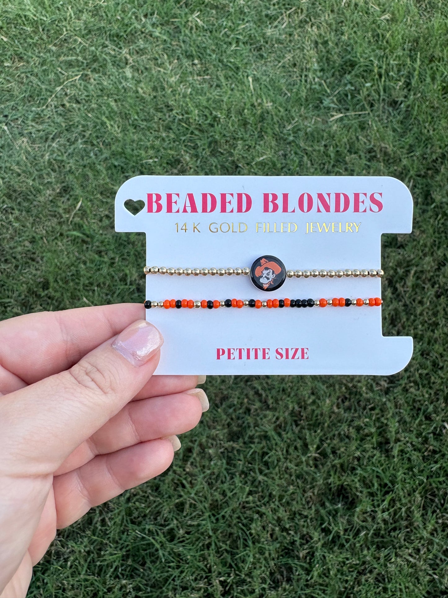 BB Oklahoma State Sprinkle Logo Bracelet Set