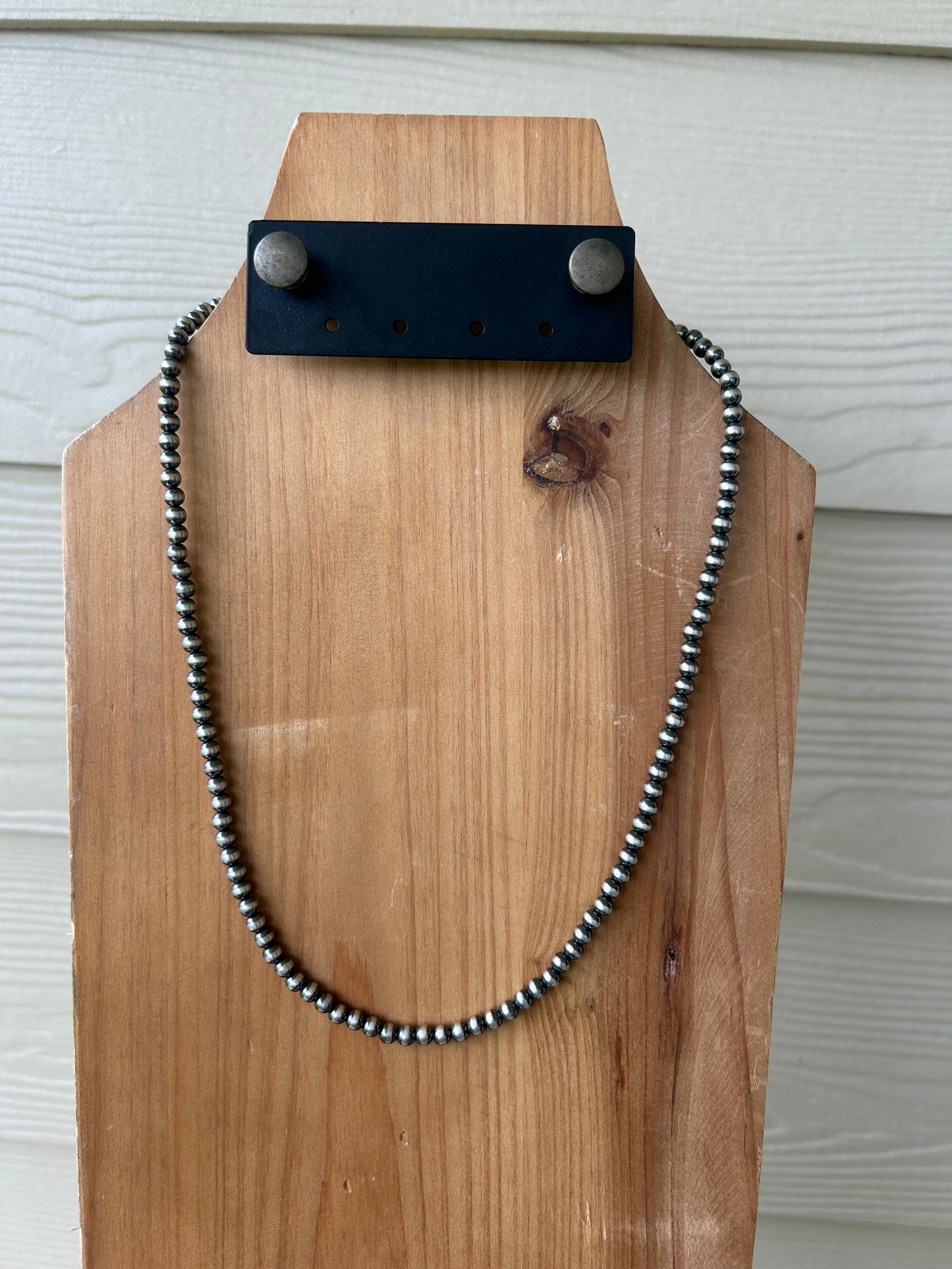 22" 5mm Sterling Silver Pearl Necklace