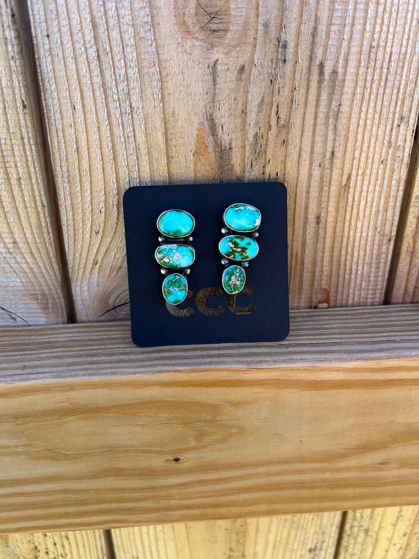 Sonoran 3-Stone Bar Earrings