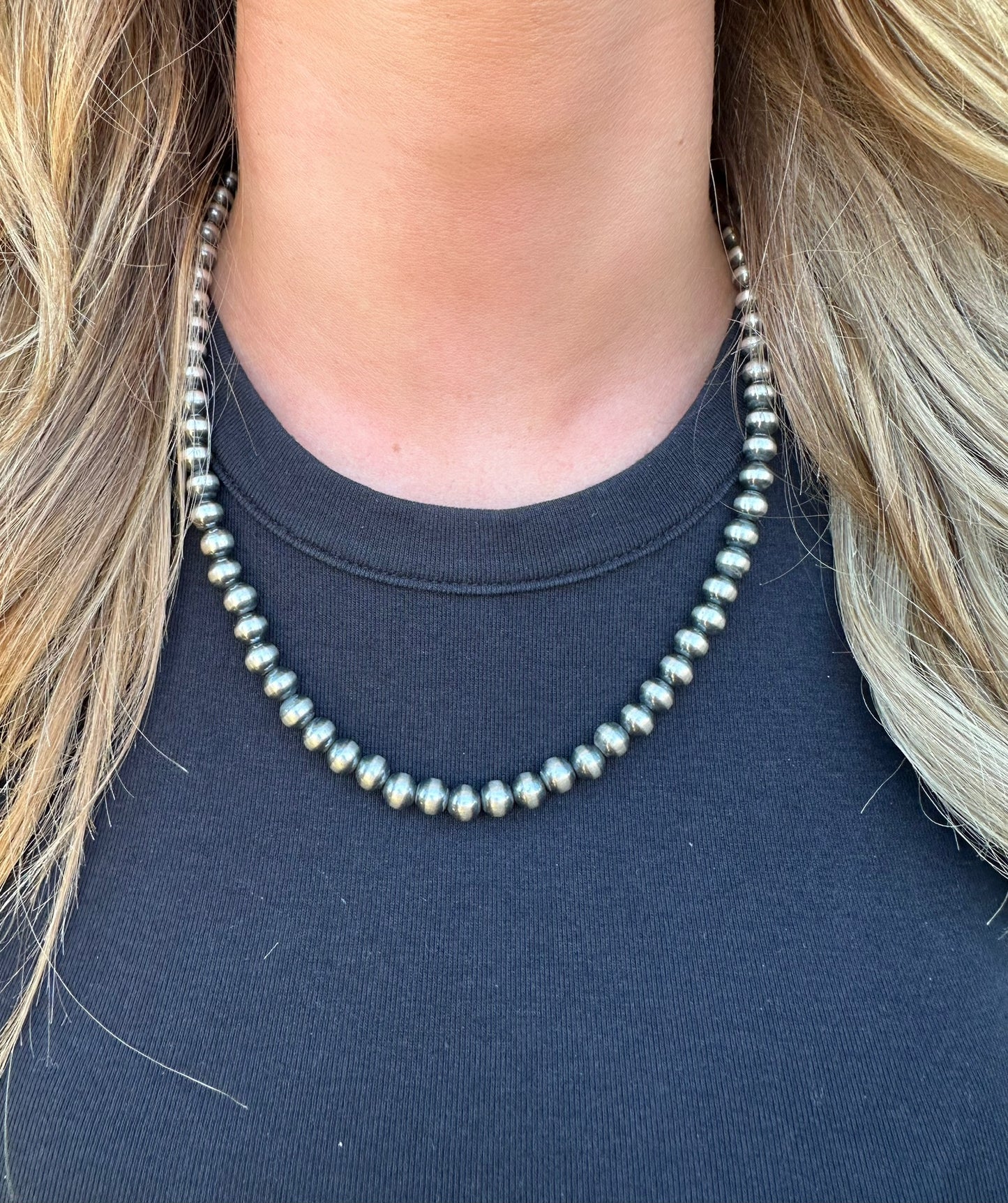 20" 7mm Navajo Pearl Necklace