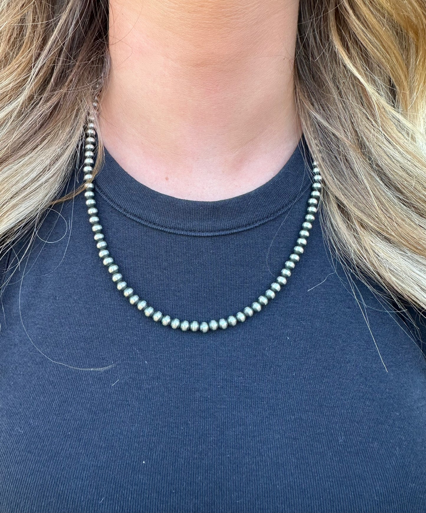 20" 5mm Sterling Silver Pearl Necklace