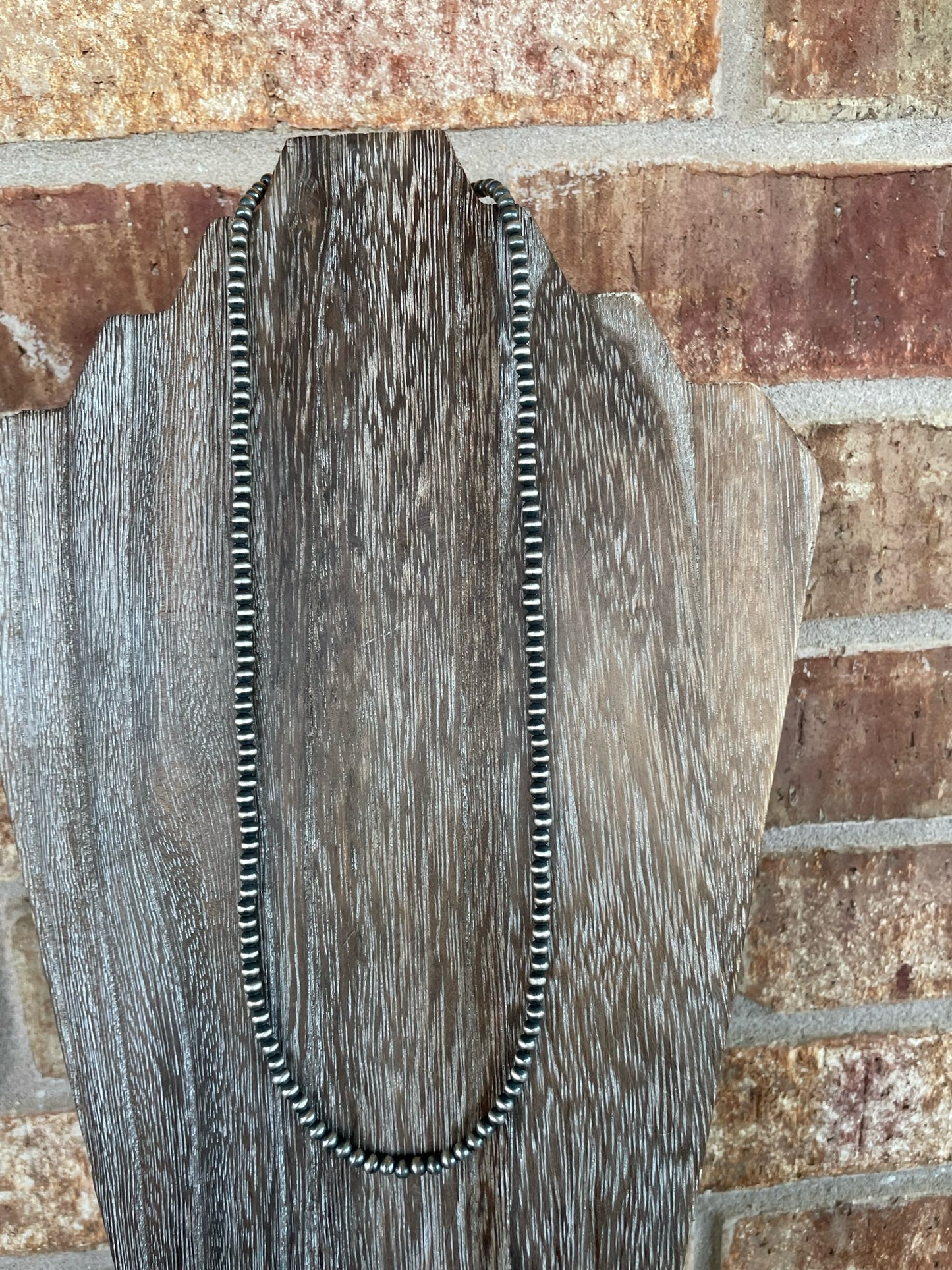 22" 4mm Sterling Silver Pearl Necklace