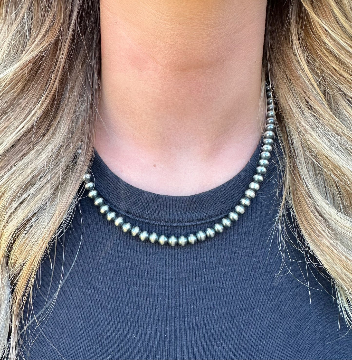 18" 6mm Sterling Silver Pearl Necklace