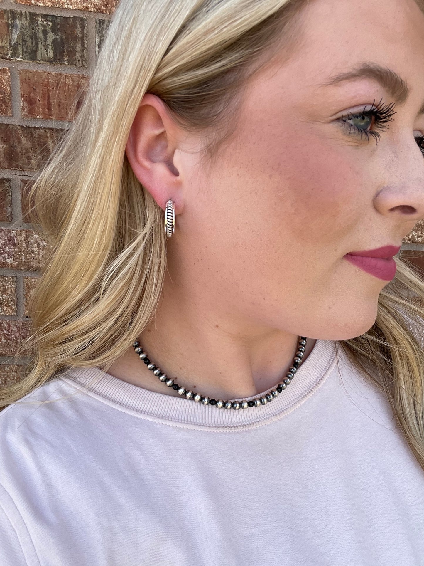 Sterling Rope Hoops - Small