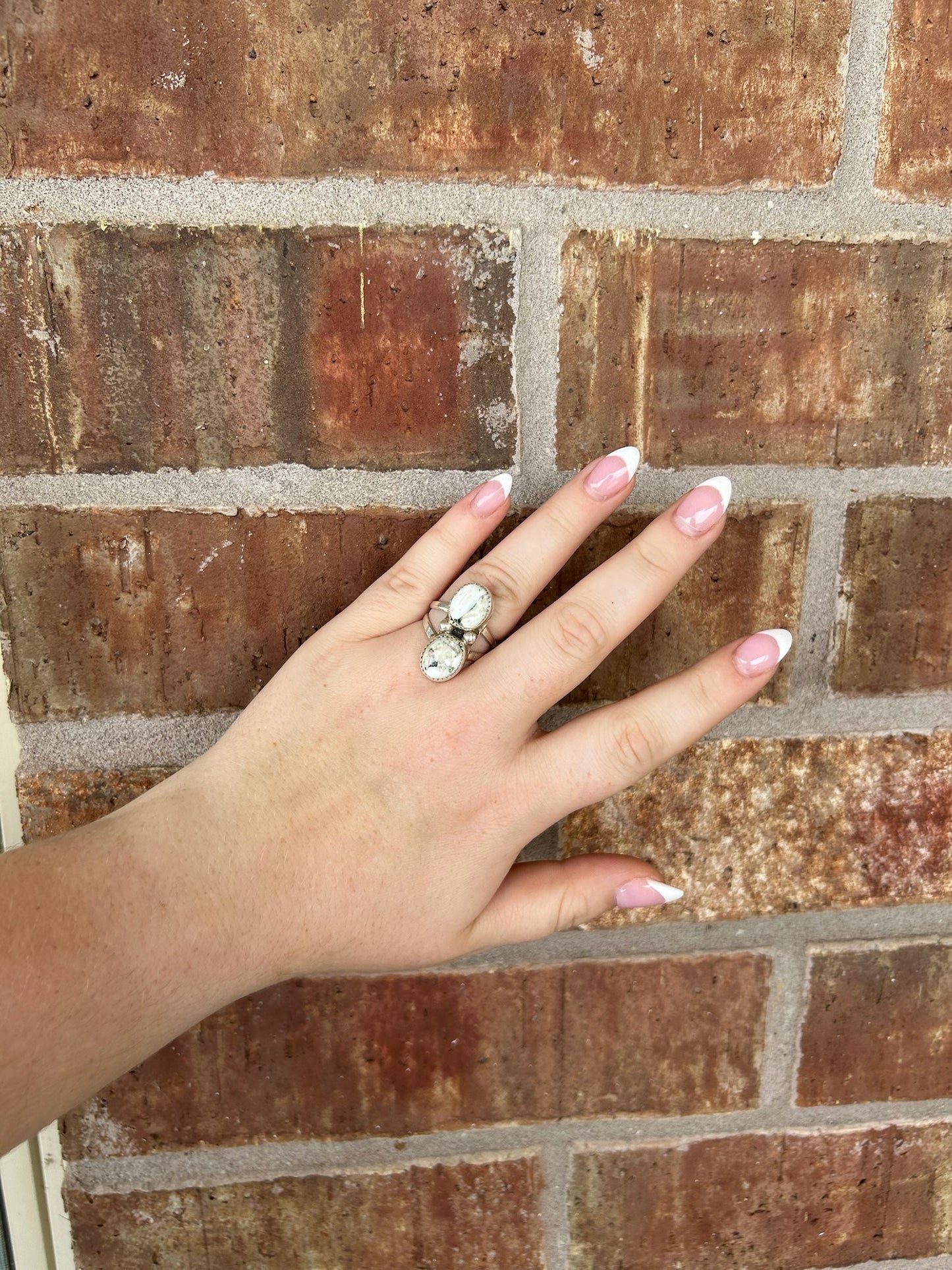 White Buffalo 2-Stone Ring - Multiple Sizes