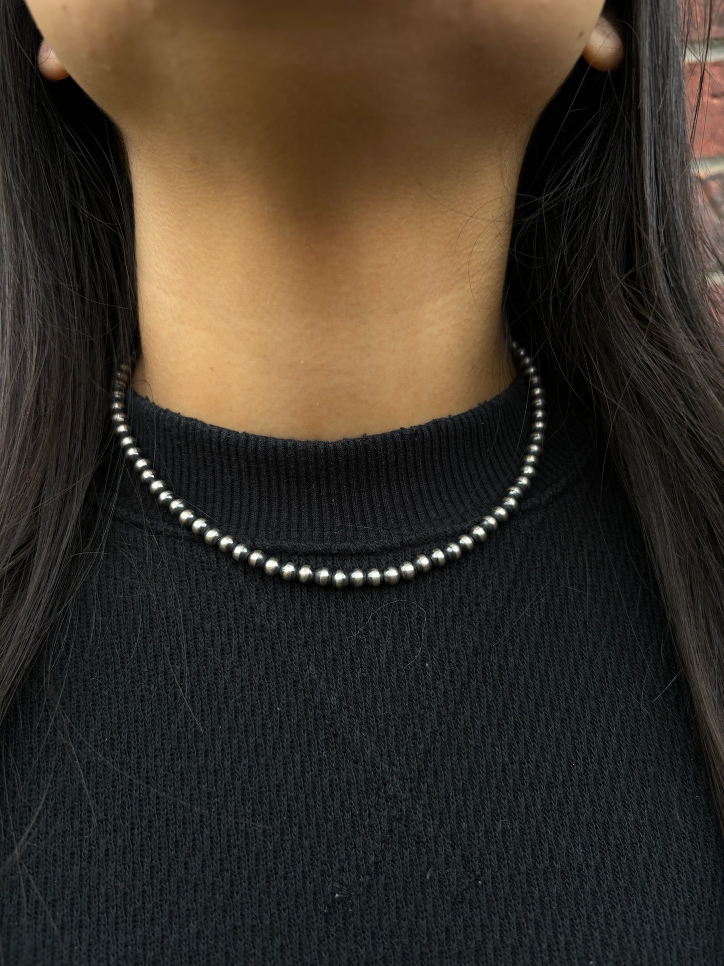 16" 5mm Sterling Silver Pearl Necklace