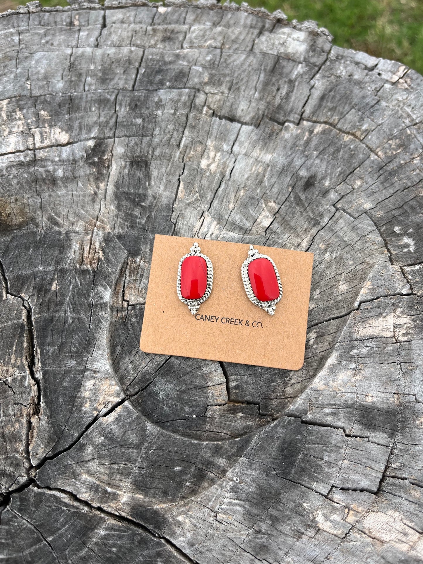 Rosarita Rectangle Studs with Detail