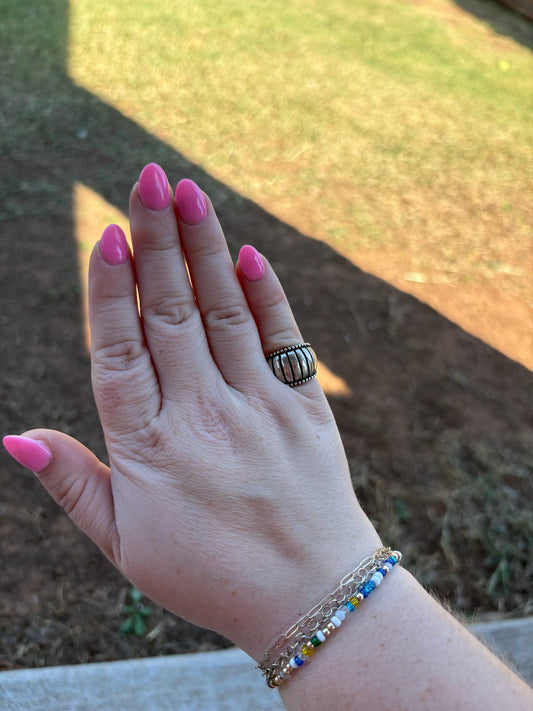 Sterling Armadillo Ring - SIZE 6