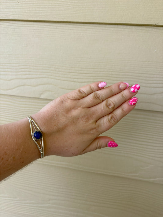 Blue Lapis Single Stone Cuff