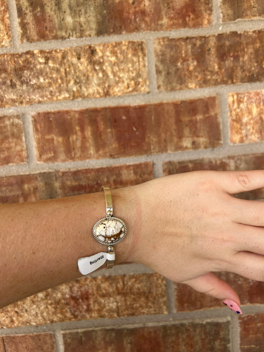 Wild Horse Oval Cuff with Rope